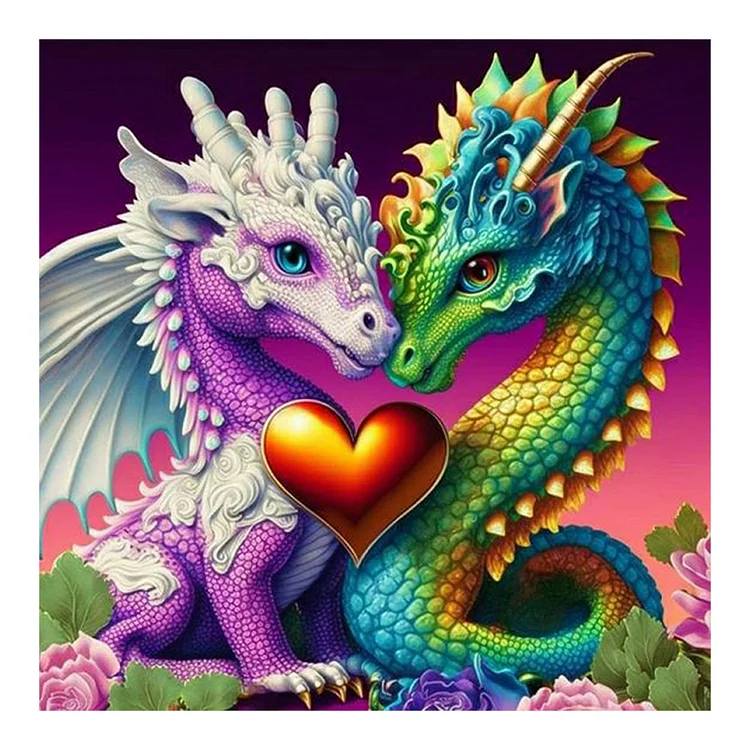 Rainbow Pterosaur 30*30CM(Canvas) Full Round Drill Diamond Painting gbfke