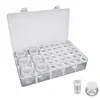 6Psc Pumpkin +36Pcs Round Bottles Diamond Painting Containers Multi Purpose Portable Plastic Case Box with Stickers & Compartments Arts Crafts Storage Bottle for Hardware Rhinestone (36pcs)