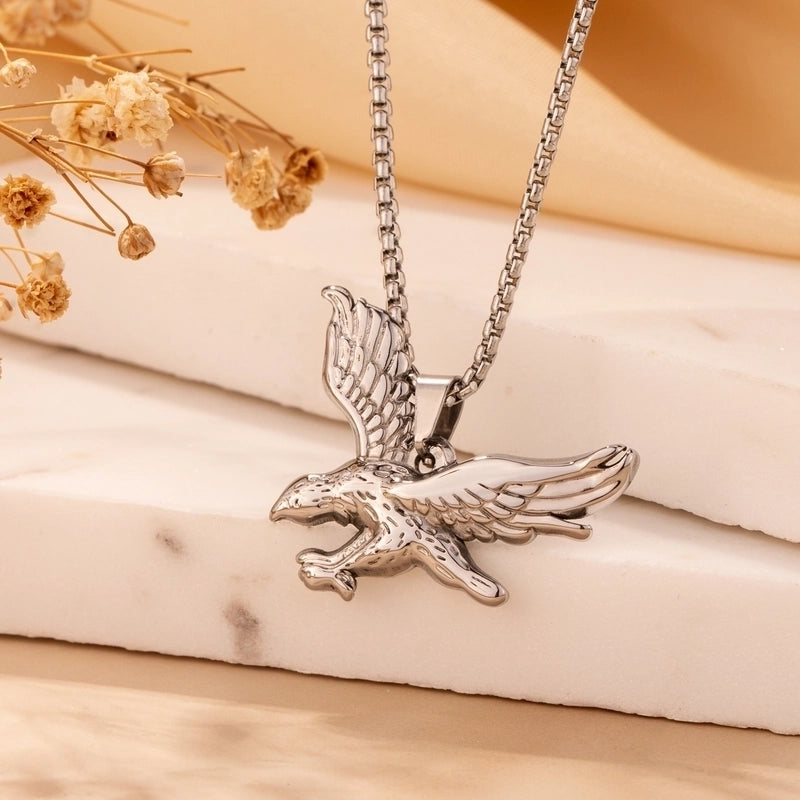 Casual Elegant Boyfriend Eagle 304 Stainless Steel Pendant Necklace