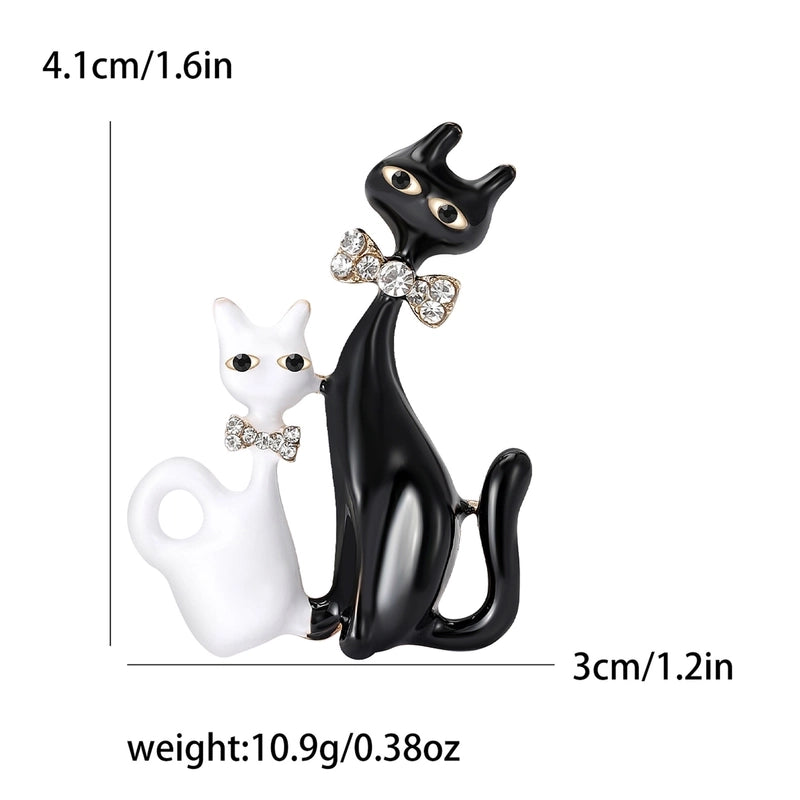 Cute Classic Style Pin Cat Alloy Enamel Women’s Brooches