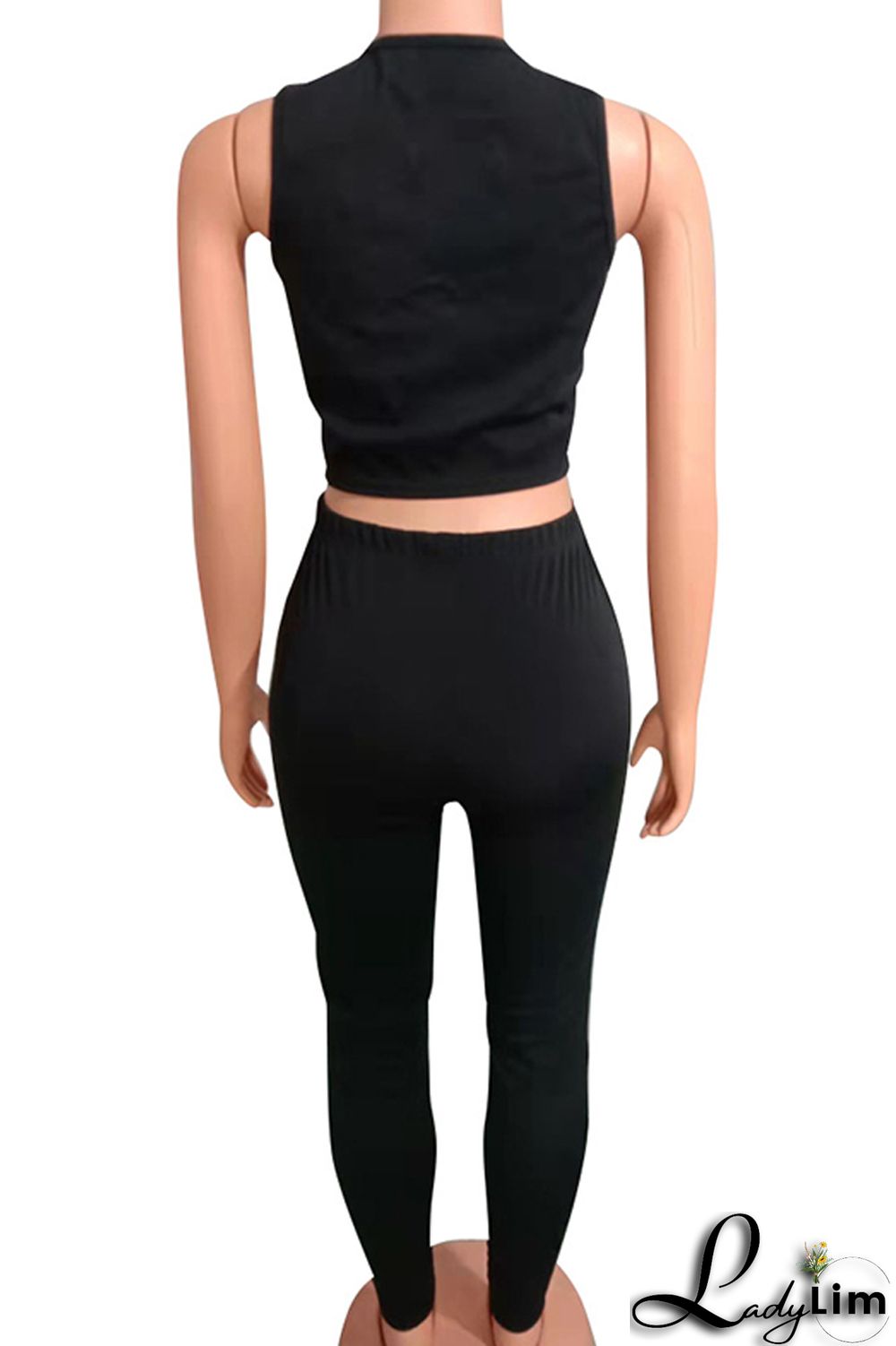 White Sexy Casual Solid Vests Pants O Neck Sleeveless Two Pieces