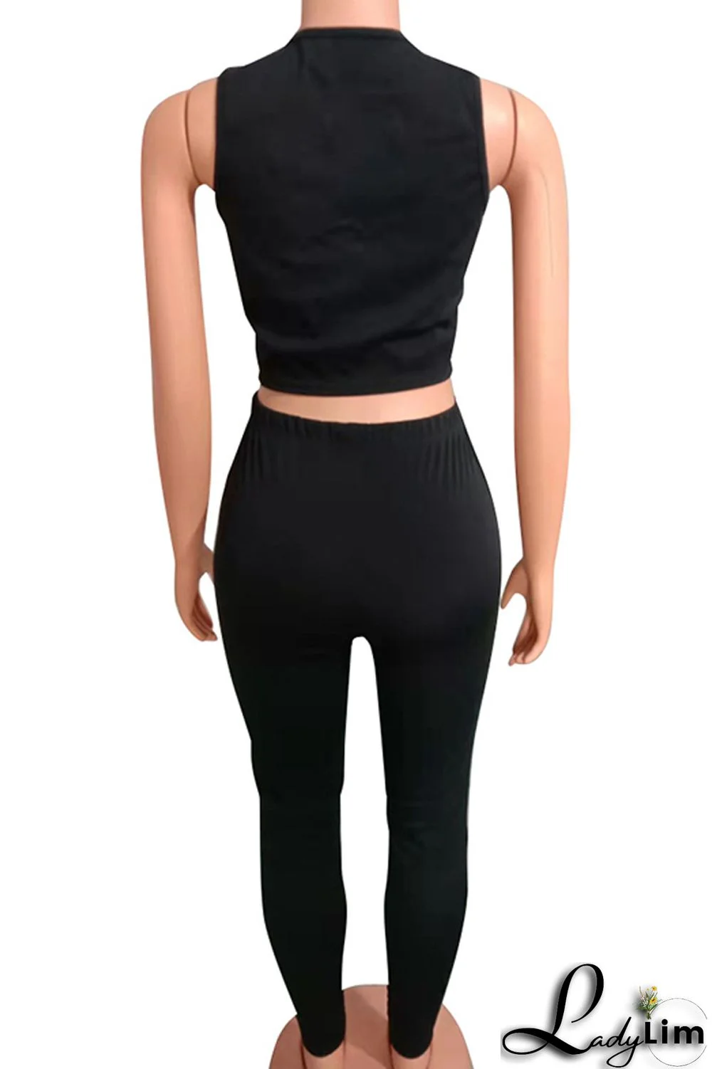 White Sexy Casual Solid Vests Pants O Neck Sleeveless Two Pieces