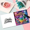(US Only)6PCS DIY Diamond Art Greeting Cards Birthday Theme Congratulations Cards & Gifts