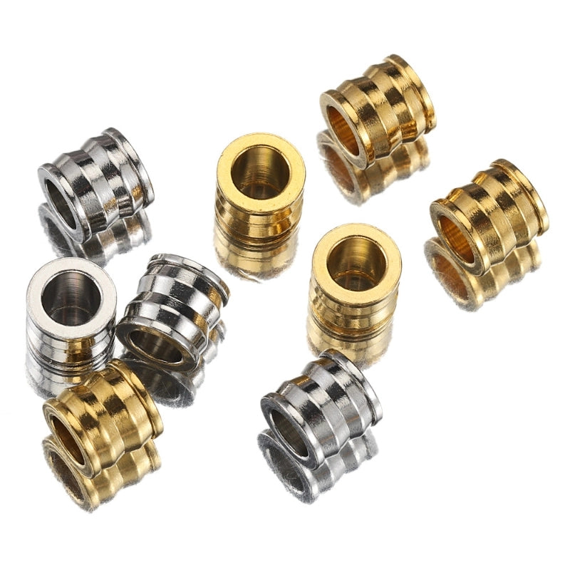 20 PCS/Package 8 * 8mm 304 Stainless Steel Solid Color Beads