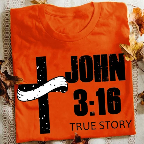 John 3:16 Printed Shirts for Women Crew Neck Tees Tops Summer Short Sleeve Blouse Jesus Shirts; God Shirts; Christian Shirts; Faith Shirts; God Loves You
