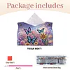 Dreamy Butterfly DIY PULeather Diamond Painting Tissue Box for Adults Beginners Gem Art Painting Napkin Holder for Living Room Bedroom Bathroom Table Decor