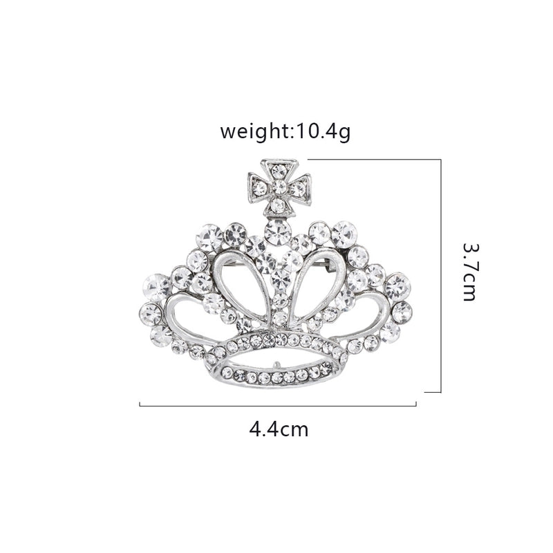 Minimalist Pin Crown Alloy Rhinestone Zircon Women’S Brooches