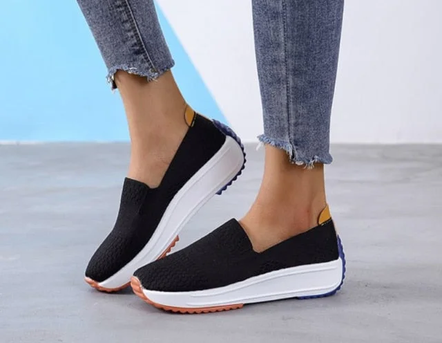 Fashion Women Flats Slip on Mesh Shoes Woman Light Sneakers Spring Autumn Loafers Femme Basket Flats Shoes