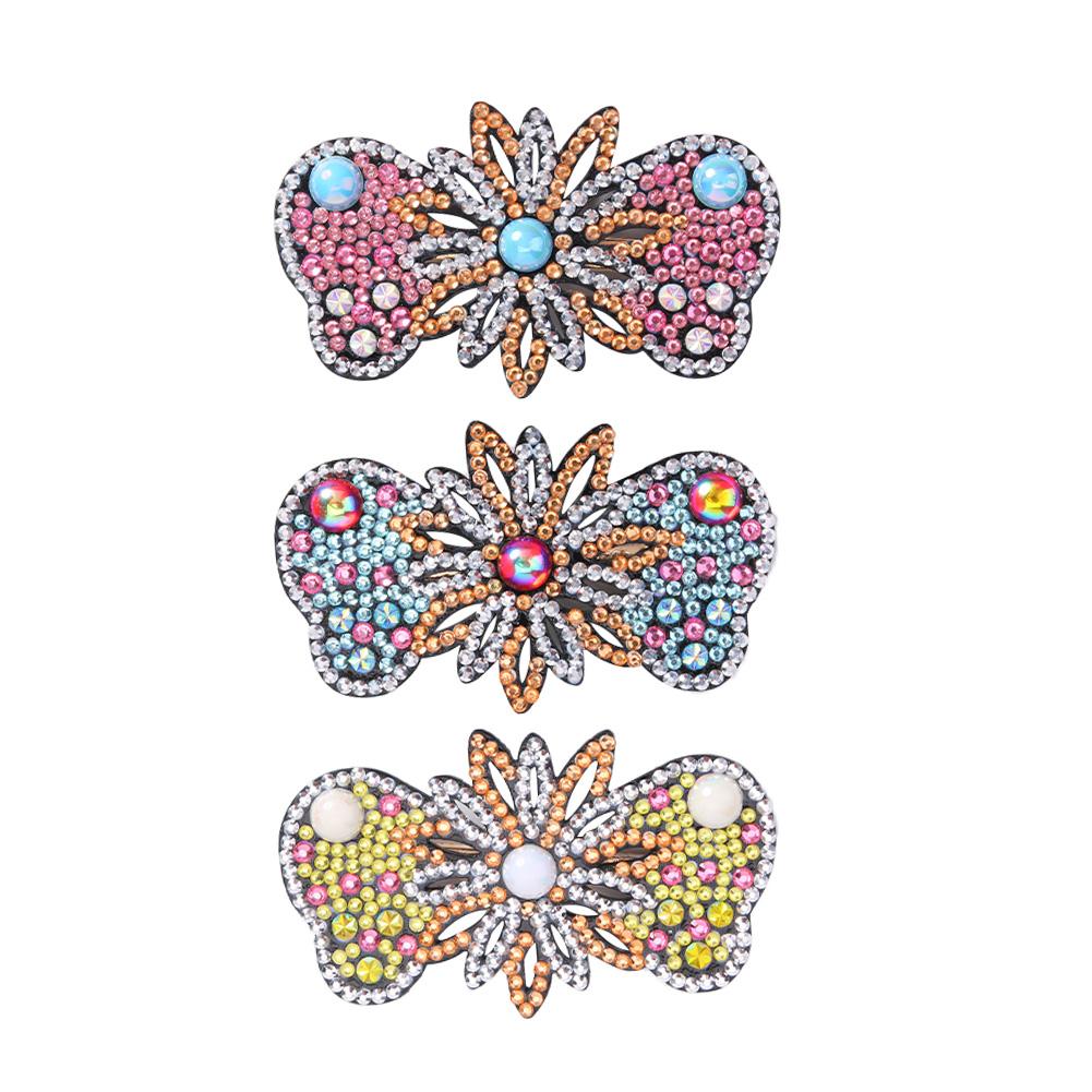 

3pcs Butterfly-DIY Creative Diamond Hairpin, 501 Original