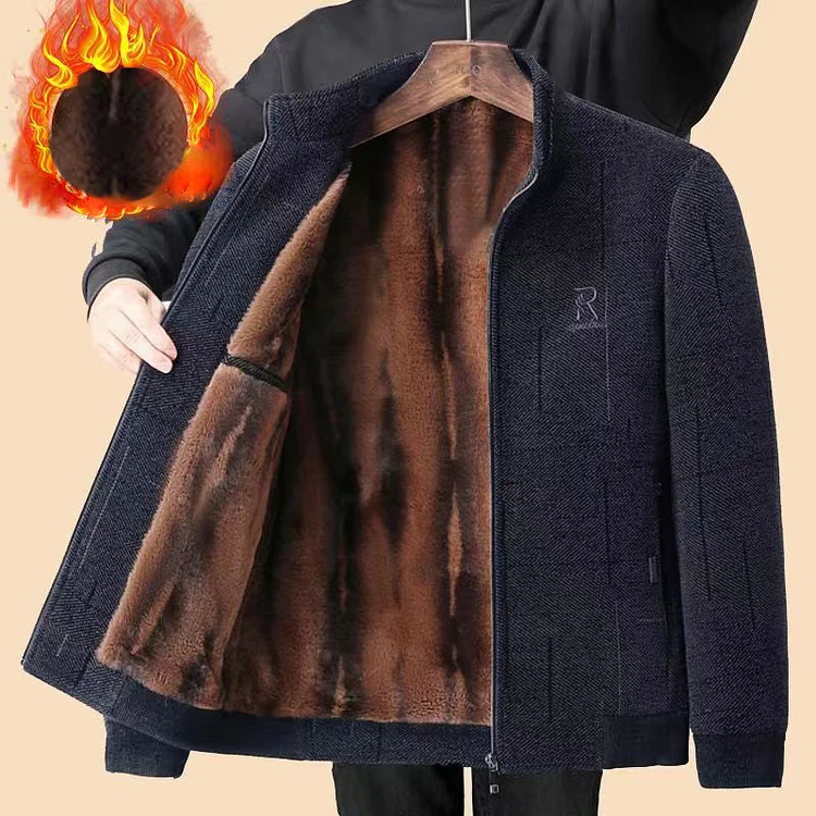 Gepolsterte Thermojacke für Herren mit Stehkragen 🔥Neujahrsverkauf（50 % RABATT＆KOSTENLOSER VERSAND）