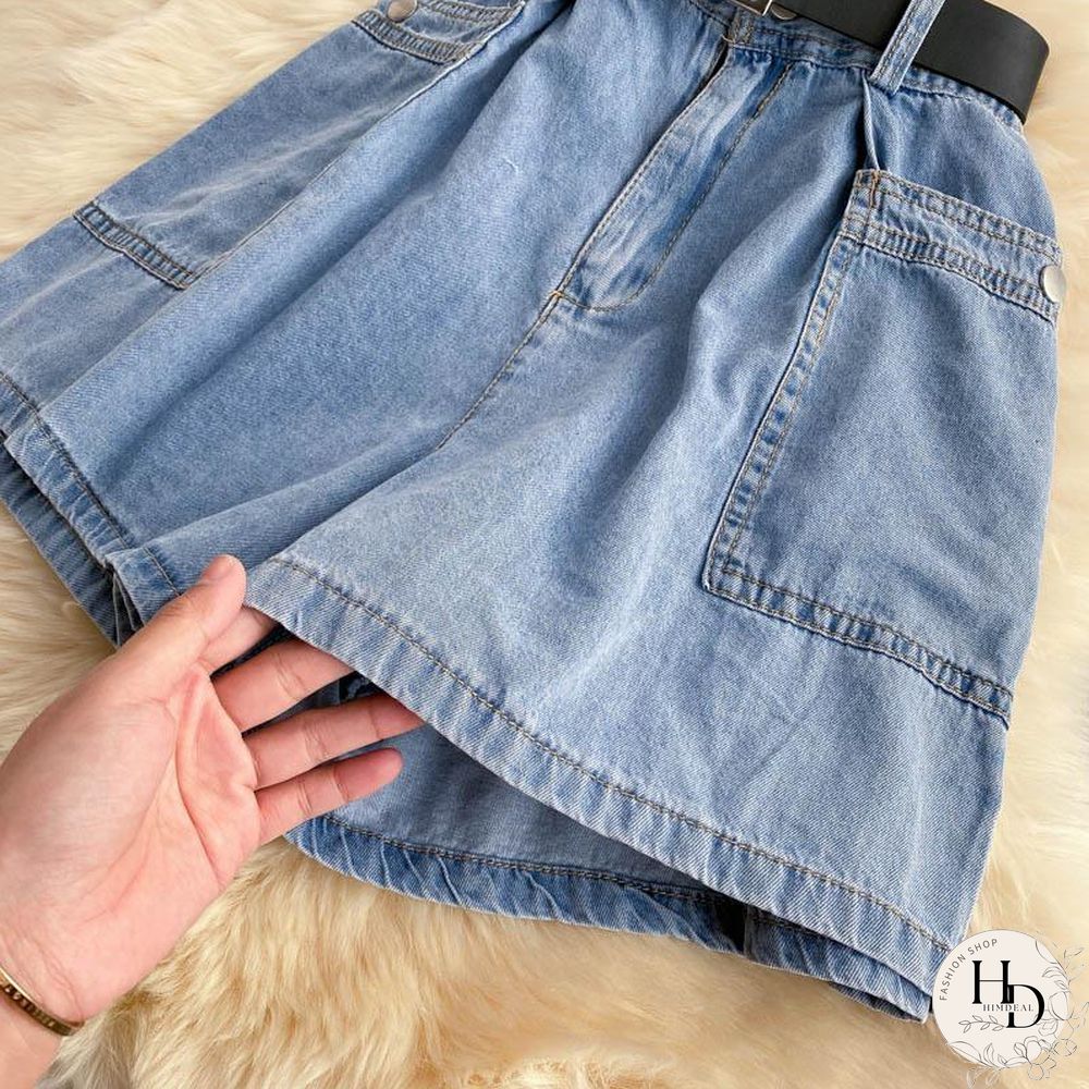 Fashion Short Denim Two-Piece Set P11692