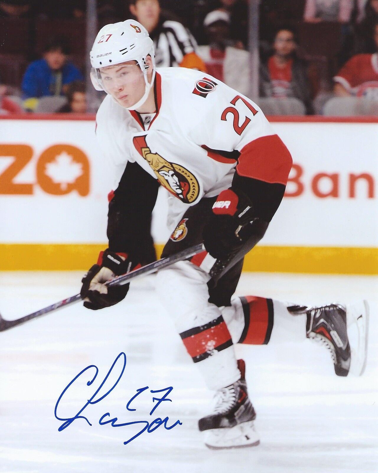 Curtis Lazar Signed 8x10 Photo Poster painting Ottawa Senators Autographed COA C