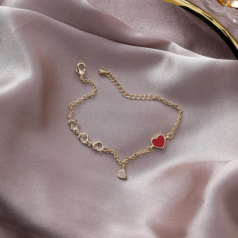 Sweet Red Heart Bracelet