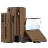 Business Samsung Galaxy Z Fold4 5G Flip Case Leather Cover With Film Detachable S Pen Holder