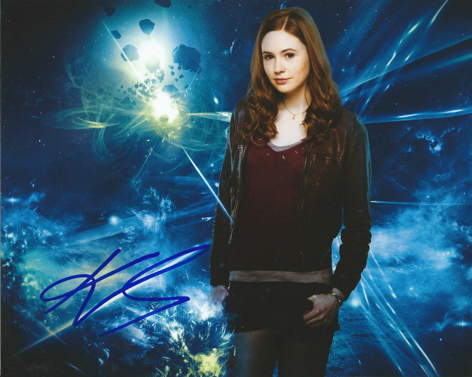 **GFA Doctor Who-Amy Pond *KAREN GILLAN* Signed 8x10 Photo Poster painting MH2 PROOF COA**