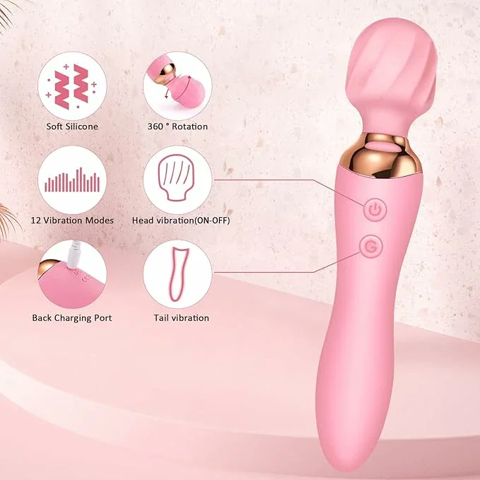 Clitoral Stimulator Anal Nipple G Spot Vibrators,10 Patterns Speeds Magic Quiet Dual Massager and Waterproof