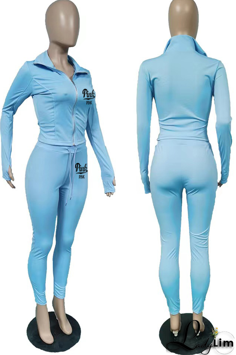 Red Fashion Print Patchwork Turndown Collar Long Sleeve Two Pieces