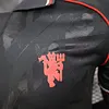 2024/2025 Player Version Manchester United Retro Black style Football Shirt  1:1 Thai Quality