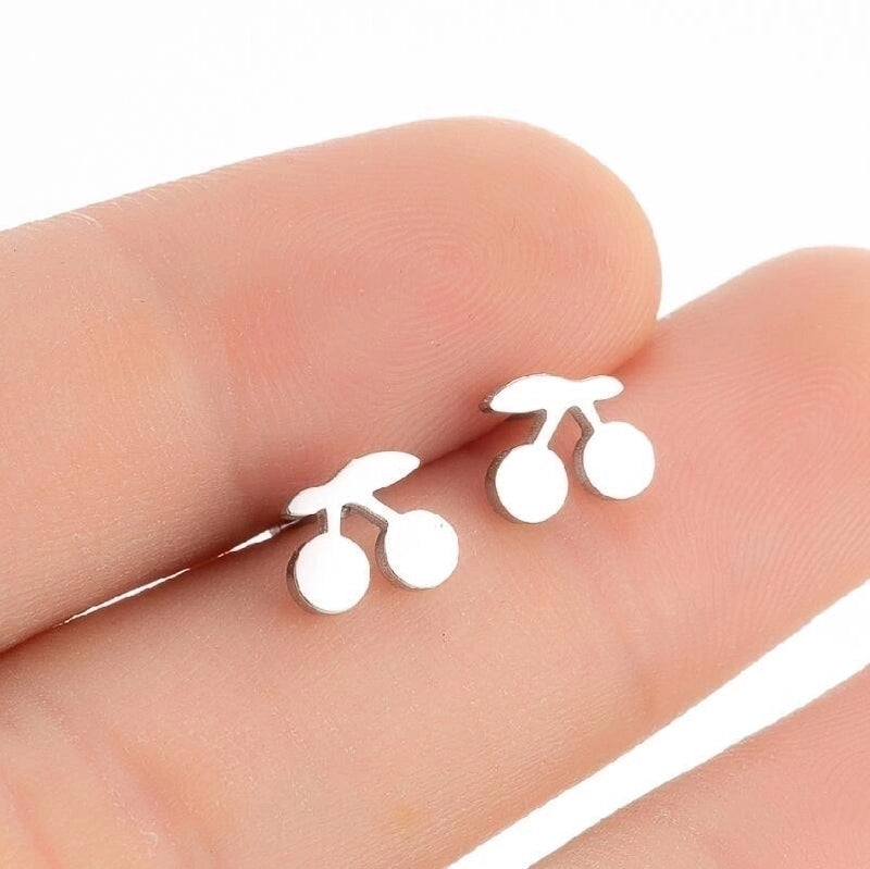 1 Pair Minimalist Fruit Stainless Steel Ear Studs