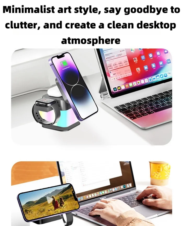 Rotating And Folding 4 in 1 Wireless Charger