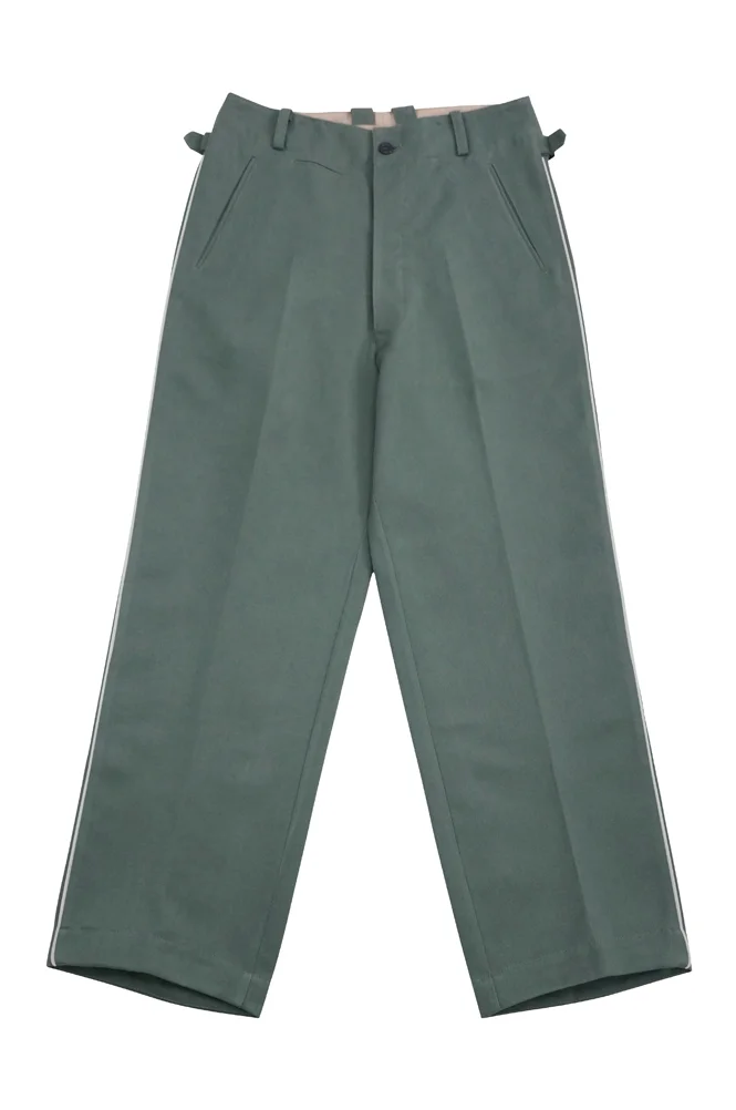   Elite German Fieldgrey Gabardine Straight Trousers With Pipe German-Uniform