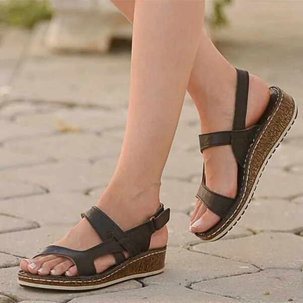 New Women Sandals Classic Summer Soft Bottom Wedges Shoes For Woman Heels Sandals Beach Chaussures Femme Women Casual Sandals