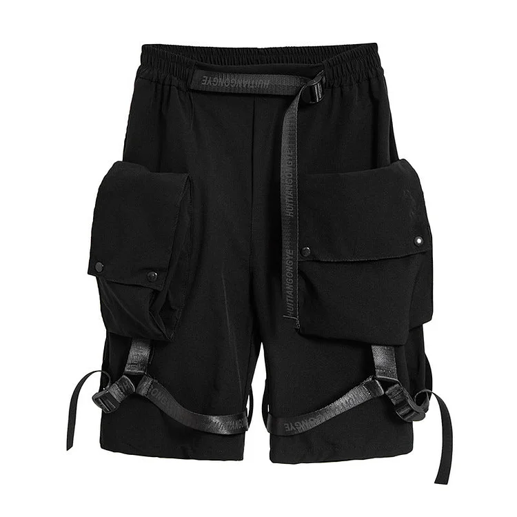 Workwear Fashion Label Lightweight Adjustable Functional Sports Pants-dark style-men's clothing-halloween