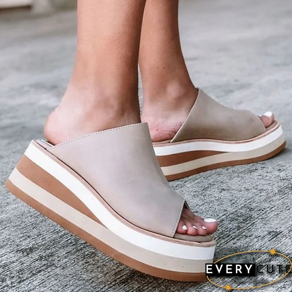 Women Sandals Peep Toe Platform Sandals For Summer Shoes Women Wedges Chaussure Femme Platform Heels Slippers Summer Footwear