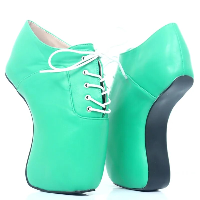 VCSHOES Women's Shoes 7.08in Heel Height PU Round Toe Hoof Heel Platform Pumps High Heels US Size 6-14 No.MT1813