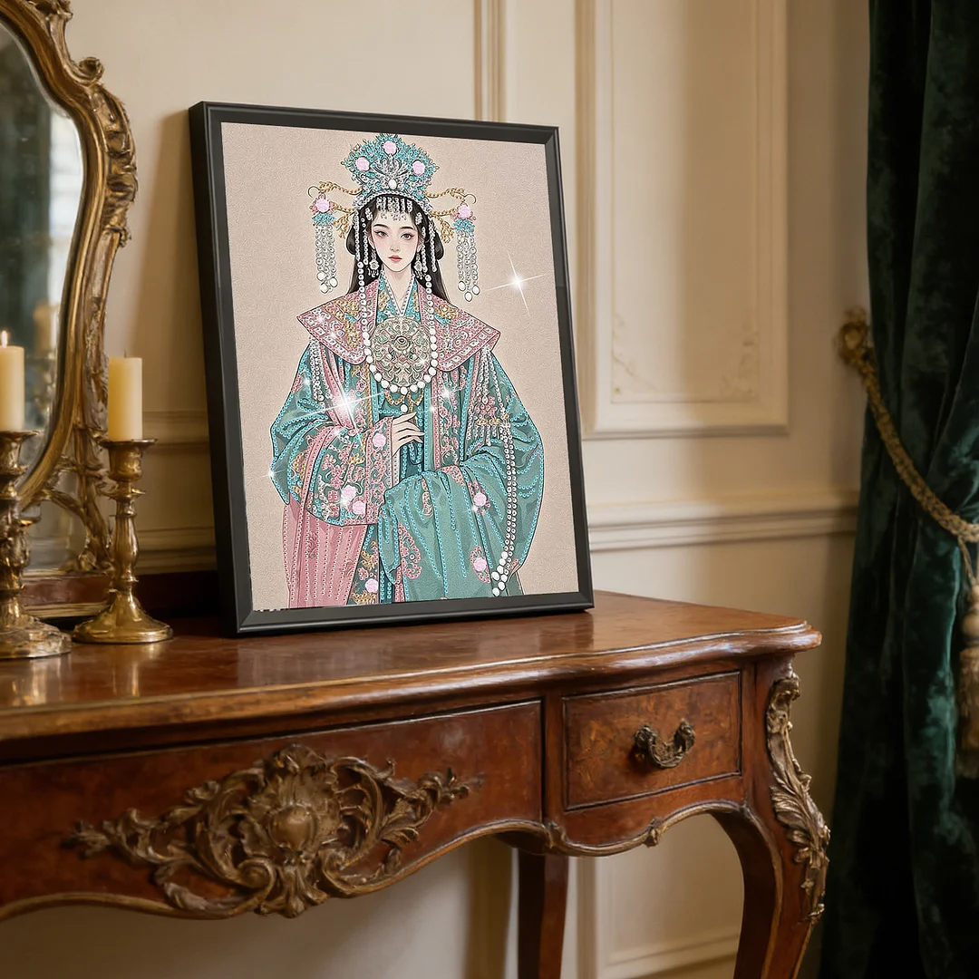 Diamond Painting - Partial Special Shaped Drill - Noble Lady(Canvas|30x40cm)