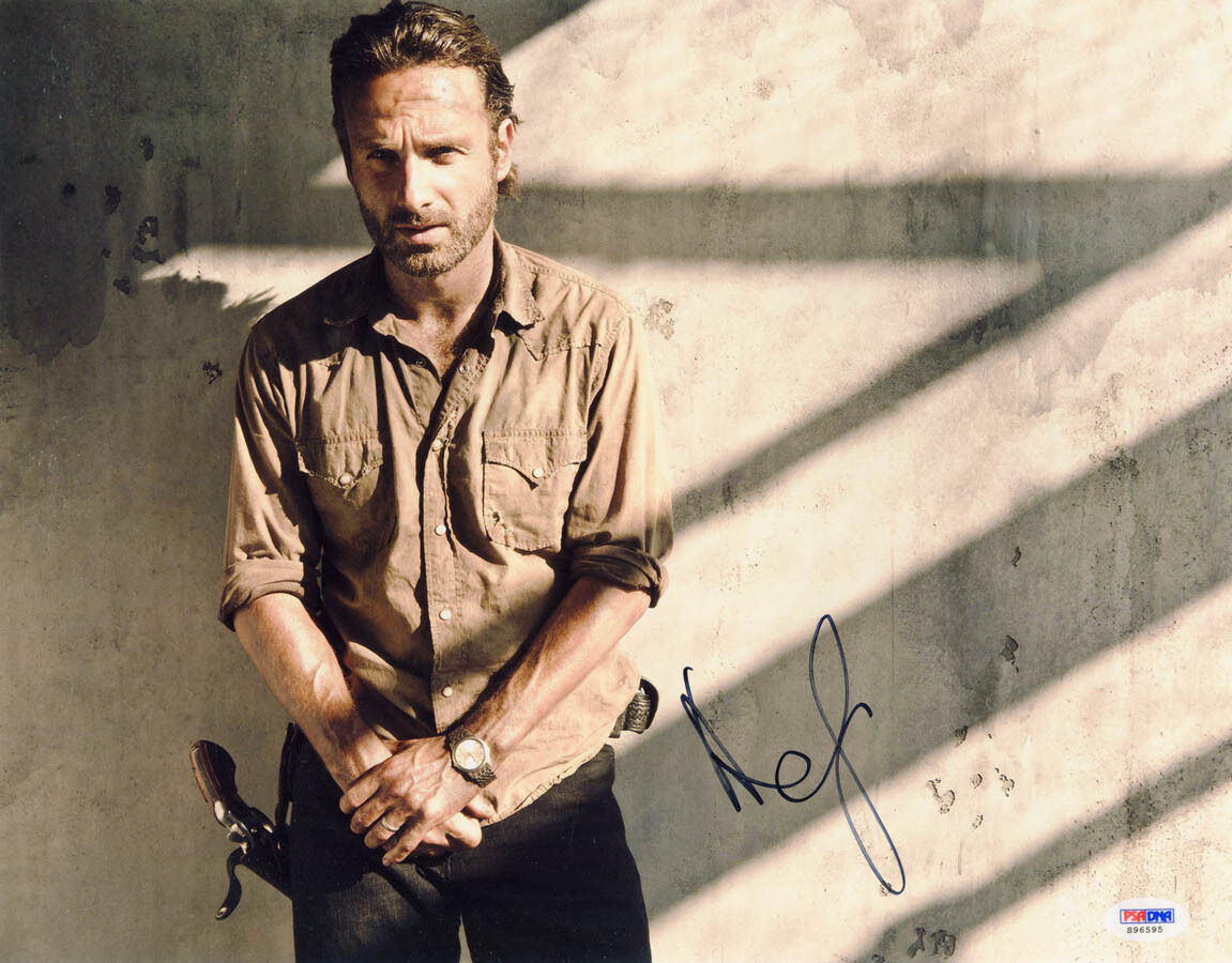 Andrew Lincoln SIGNED 11x14 Photo Poster painting Rick Grimes Walking Dead PSA/DNA AUTOGRAPHED