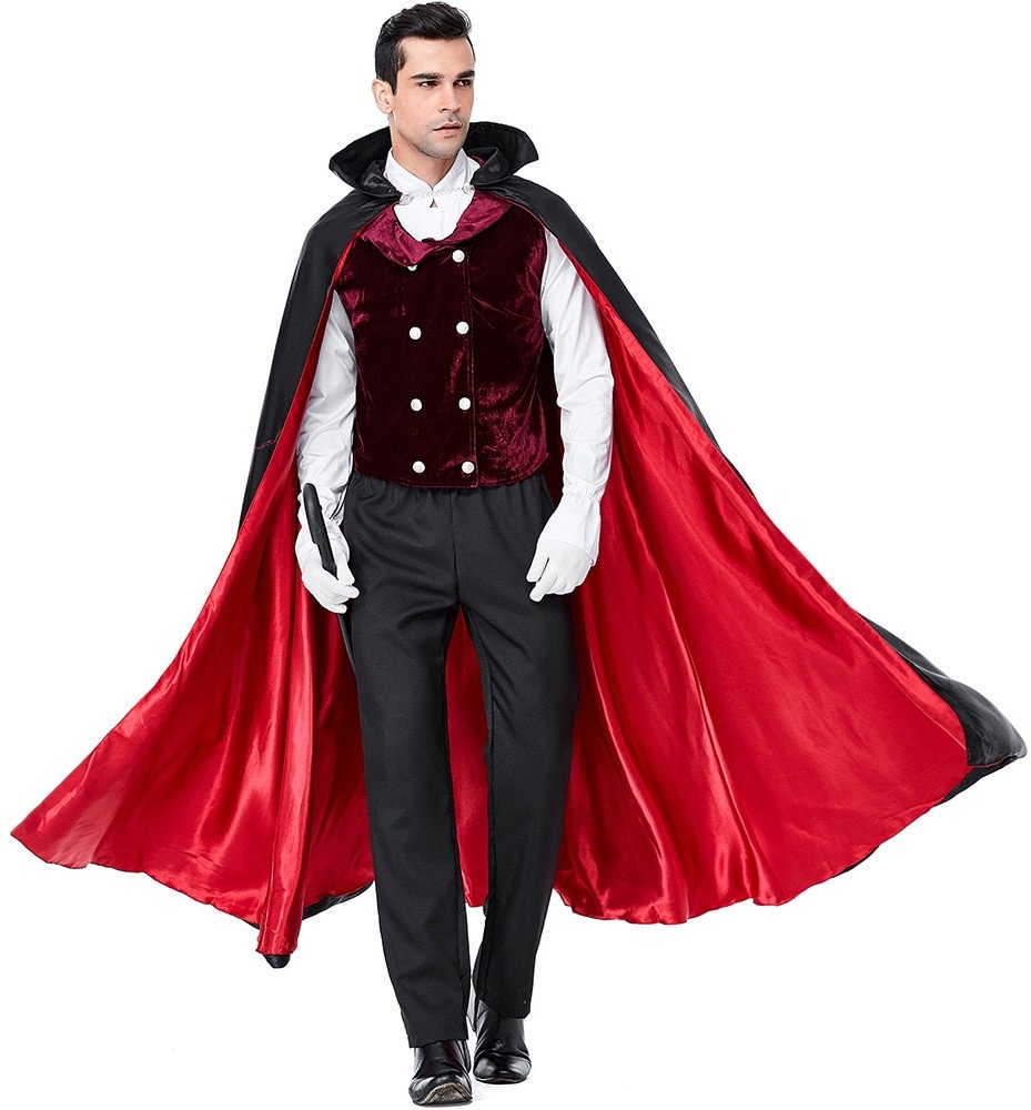 Halloween Men Vampire Costume Castle Dracula Game uniform Carnival Costume  Novameme
