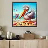 Diamond Painting -DIY Round Drill Seaside Pelican(40x40cm)