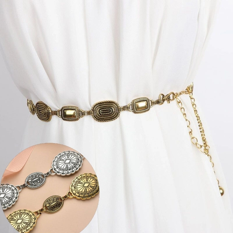 Jewelry French Retro Metal Waist Chain Women's Chain Belt Decoration With Skirt Shirt Pants Chain