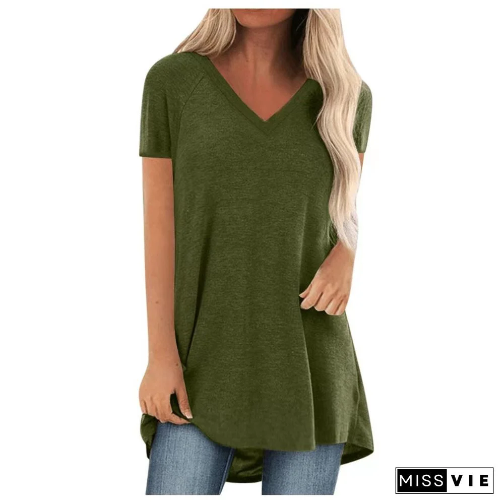 Summer New Slim T Shirts Women Casual Sexy Four-color Short-sleeved Top T-shirt Harajuku Y2k T Shirt Top Women