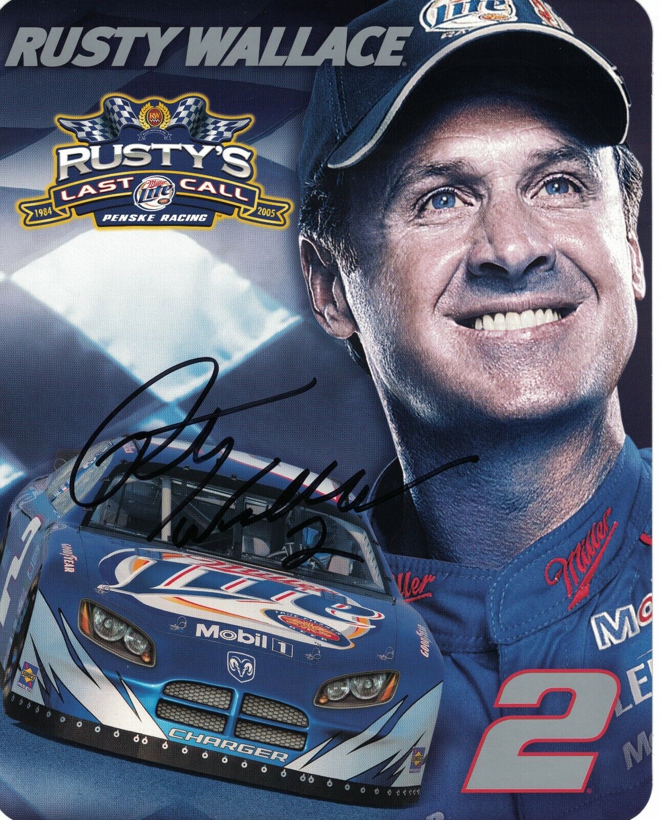 Rusty Wallace Signed Autographed 8 x 10 Photo Poster painting NASCAR Racing Driver C