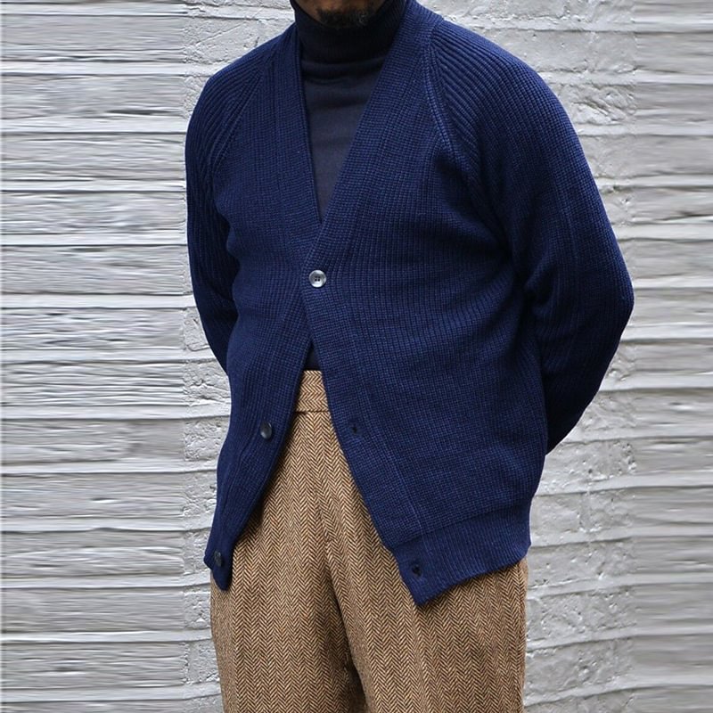 Knit Cardigan Solid Color Jacket