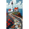 (US Local)Lighthouse-11CT Stamped Cross Stitch Kit(40x70cm)