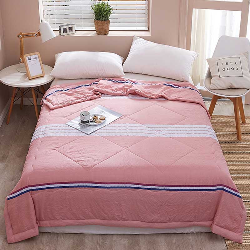 Bedding Summer Quilted Blanket Thin Comforter Bedspread for Double Bed