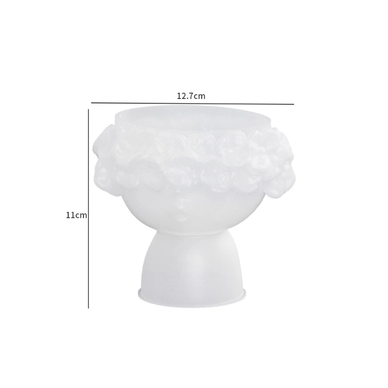 Storage Box 3d Plaster Garland Girl Flower Pot Ornament Candle Cup Holder Candlestick Candle Jar Silicone Resin Mold