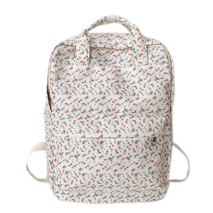 Fashion Floral Backpack Large Capacity Student Shoulder School Bag (B)