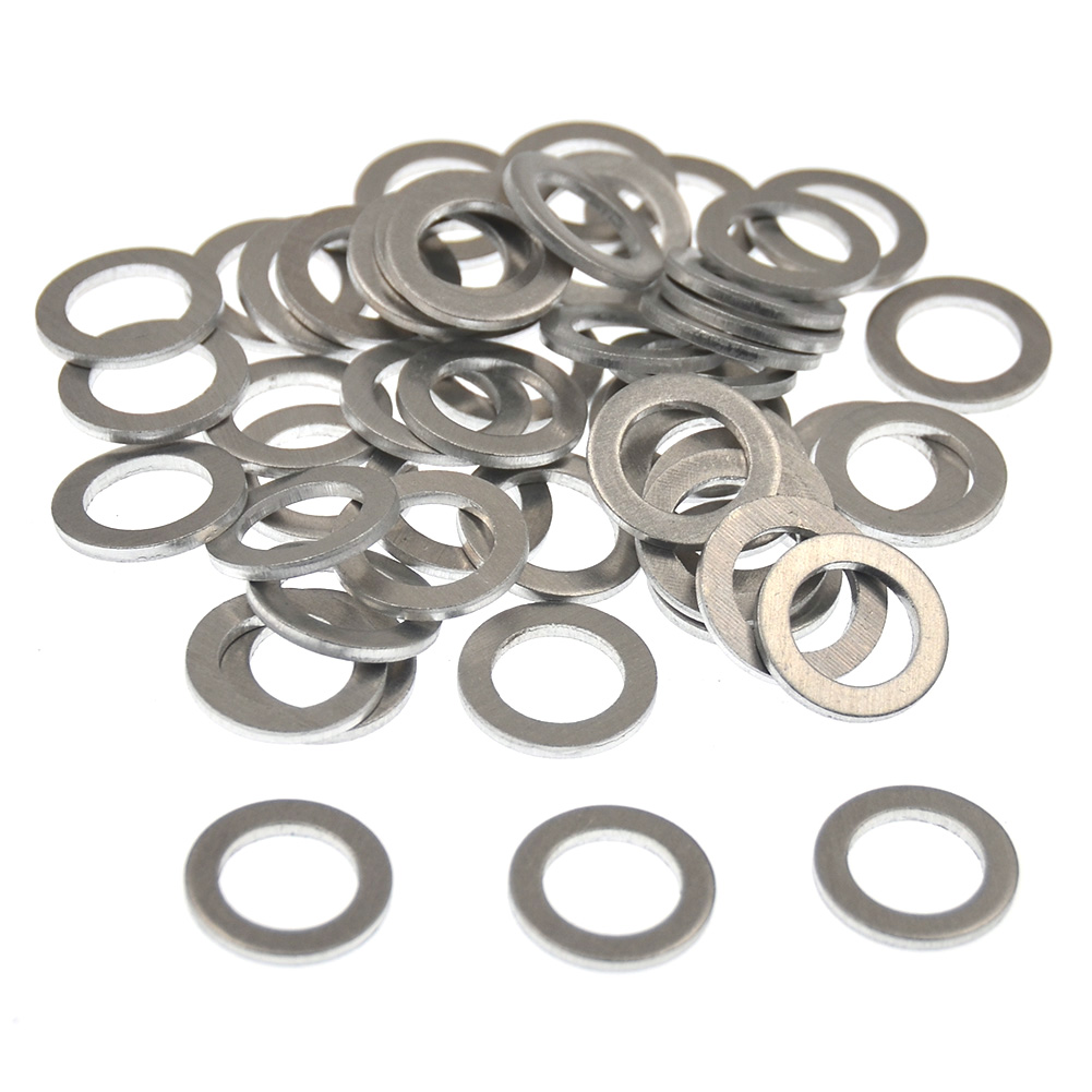 

50pcs M14 Aluminum Car Engine Oil Drain Plug Washer Gasket Kit for Honda, 501 Original
