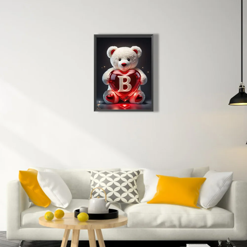 Diamond Painting - Full Square Drill - Bear Love B(Canvas|35*45cm)