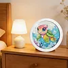 Kit d&rsquo;art diamant Turtle DIY 20x20cm avec cadre rond d&eacute;coration murale