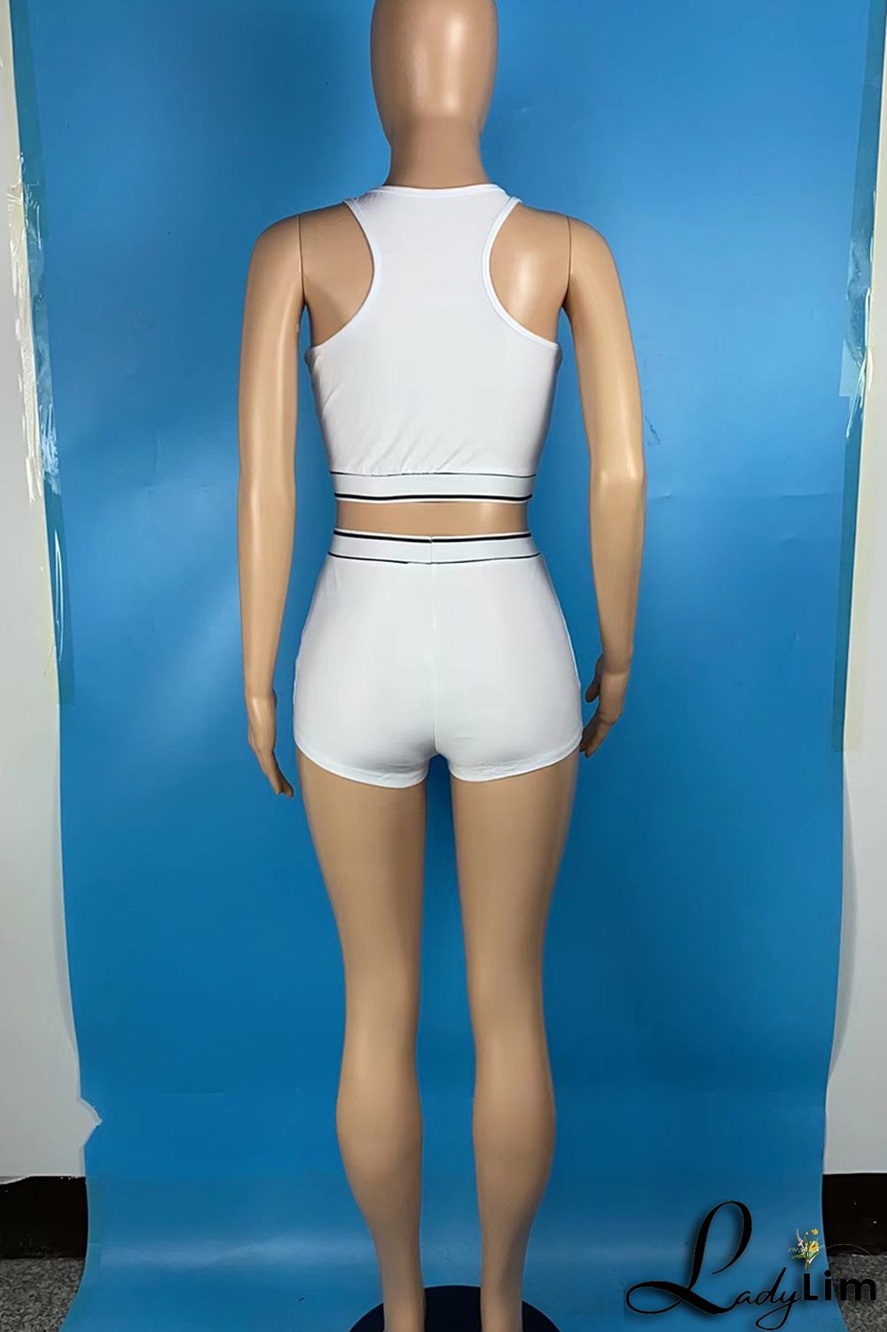 Rose Red Casual Sportswear Solid Split Joint O Neck Sleeveless Two Pieces