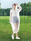 10Pcs Rain Ponchos with Drawstring Hood Waterproof Emergency Raincoat for Adults