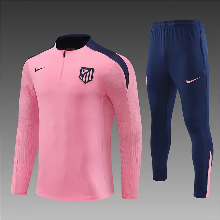 2024-25 Atletico Madrid pink half-zip training jersey