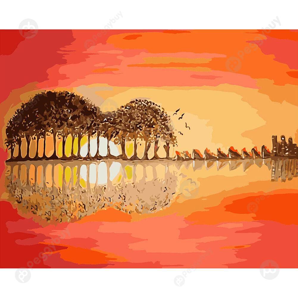

40*50CM Paint By Numbers-Sunrise by the Sea, 501 Original