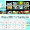 2027-2028 Two-Year Diamond Painting Calendar Kit, 13 Exquisite Multicolor Butterfly And Floral Illustrations, Large Size Desk Calendar, Mosaic Art Coil-Bound Desktop Planner