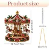 Xmas Carousel Diamond Painting Ornament DIY Pendant Kit 9.45x9.45in